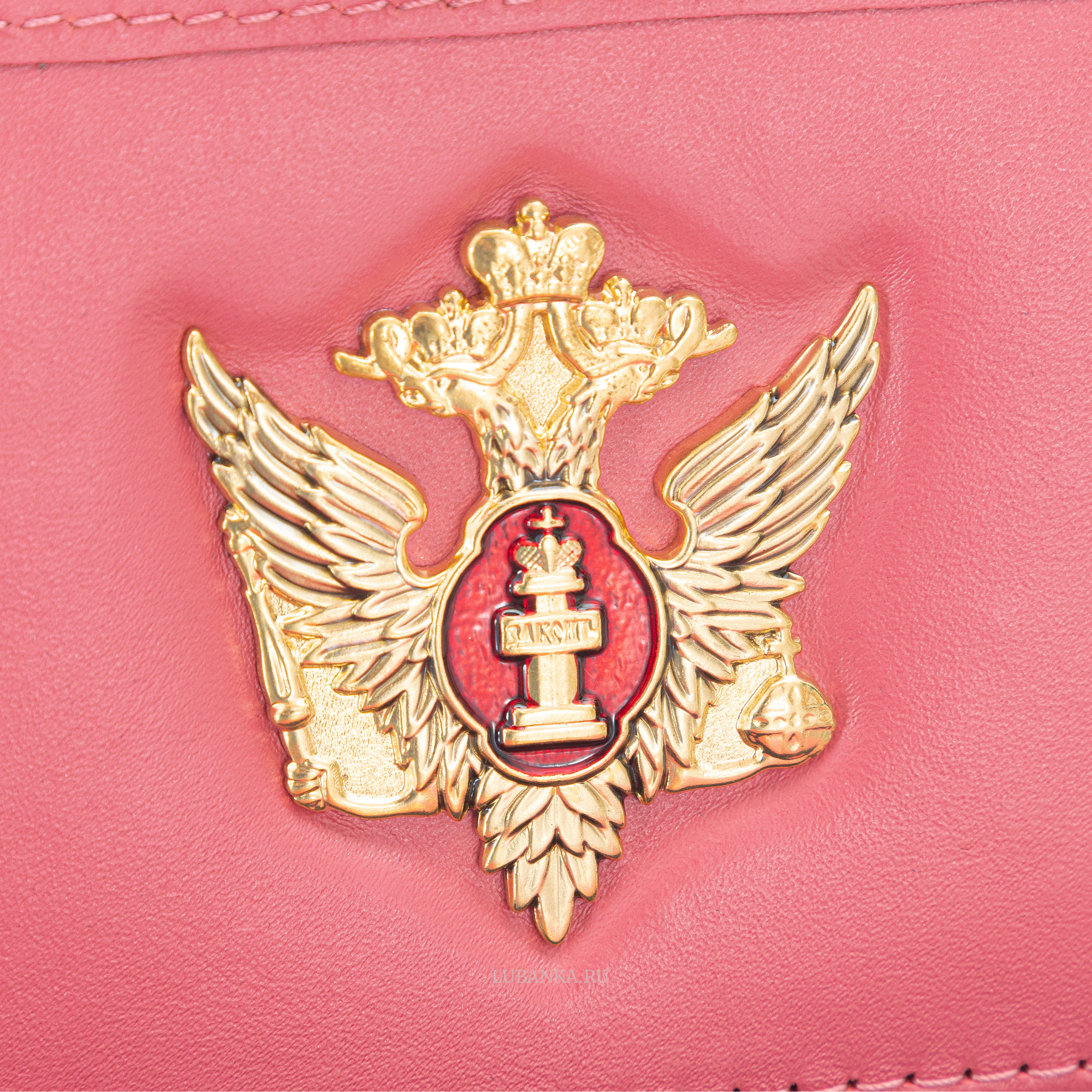 Обложка для автодокументов и удостоверения ФСИН с жетоном розовая