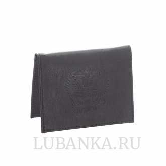 Обложка для удостоверения Россия черная