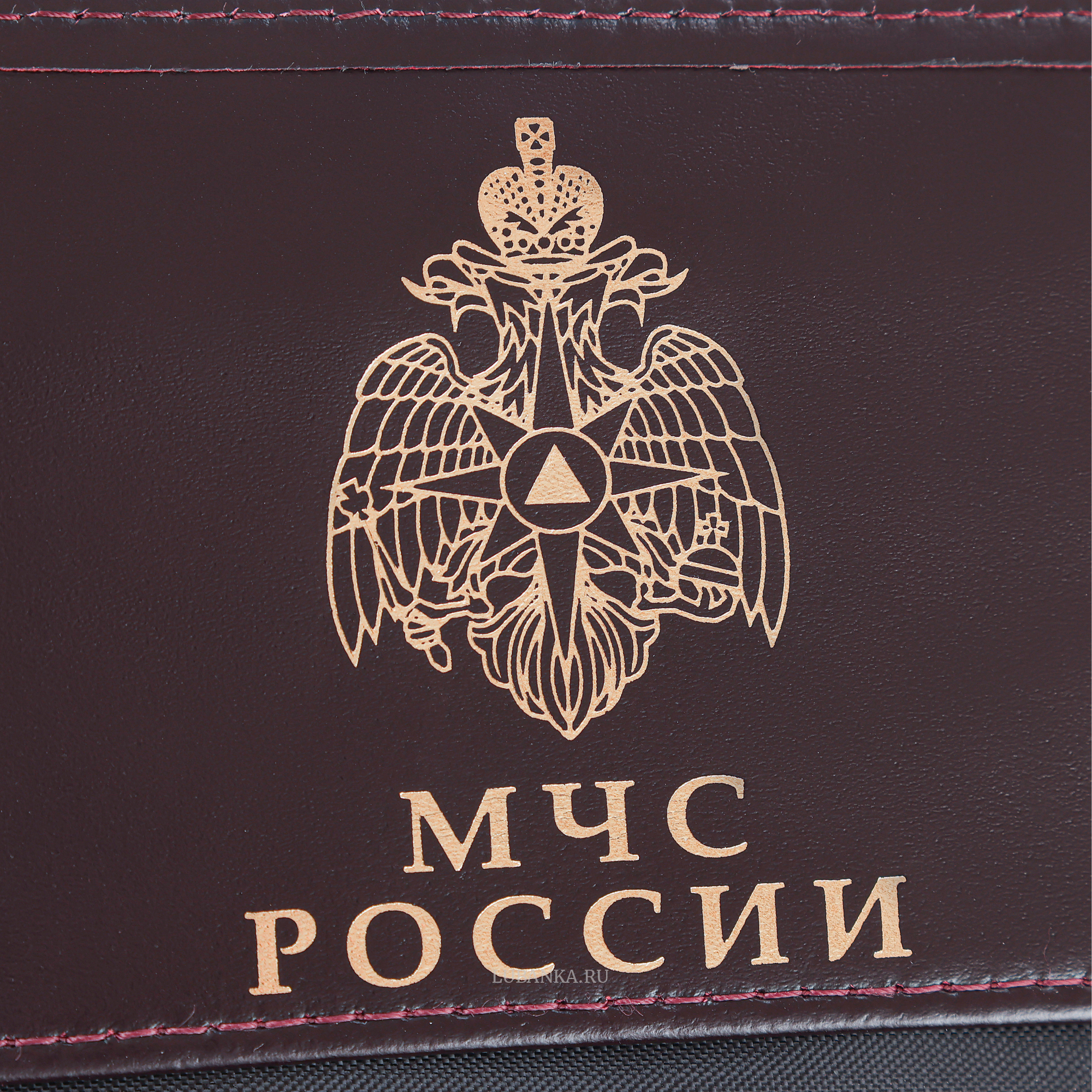 Обложка для удостоверения МЧС бордовая