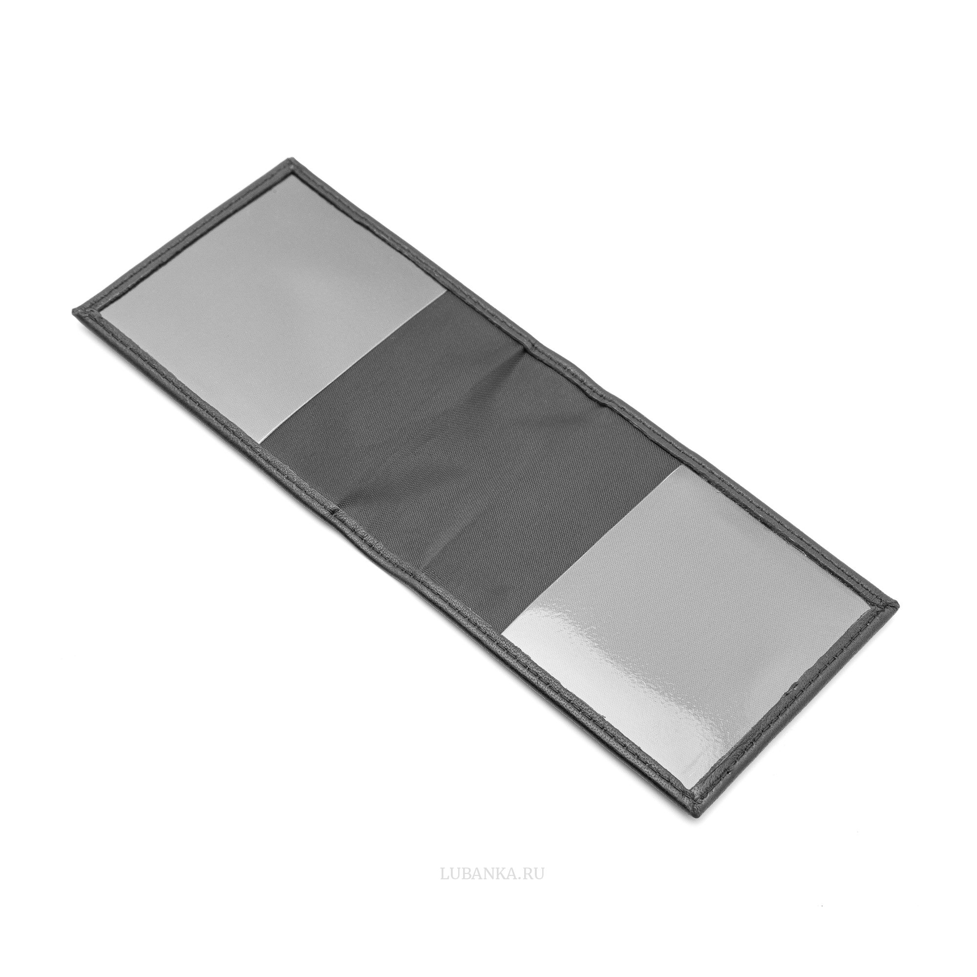 Обложка для удостоверения СКР с жетоном узкая пухлая черная