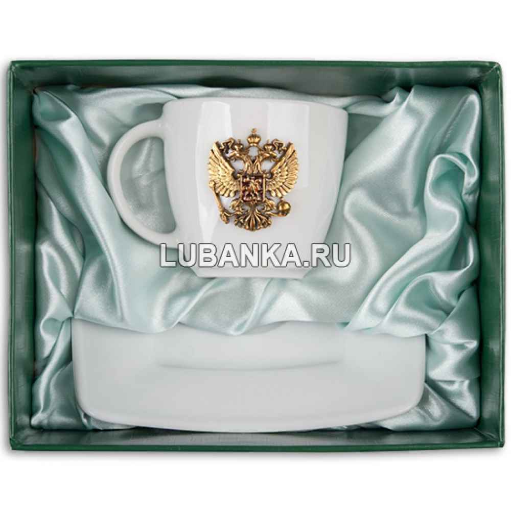 Чайная пара фарфоровая «Великая Держава»