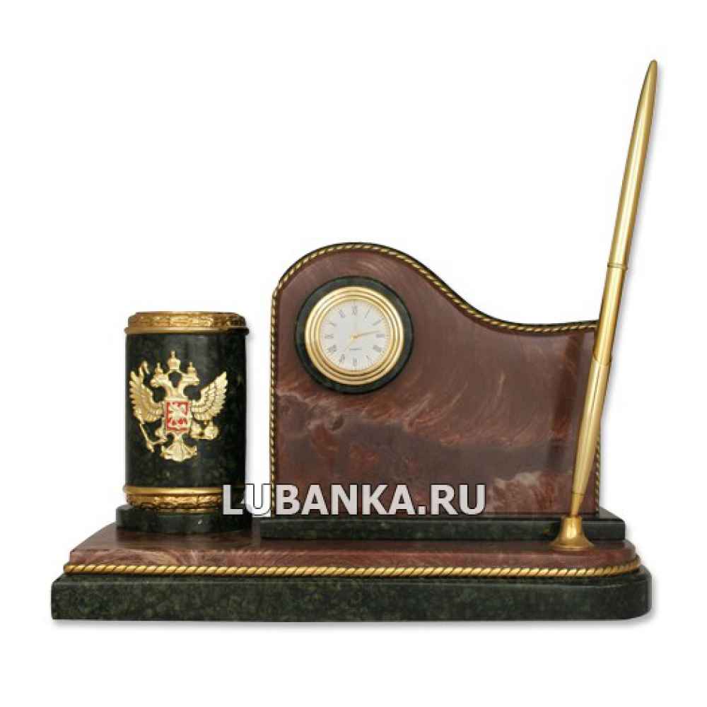 Настольный набор для руководителя «Держава» из камня