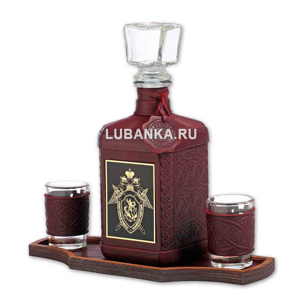 Набор для водки «Следственный комитет» бордовый