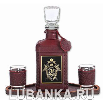 Набор для водки «Следственный комитет» бордовый