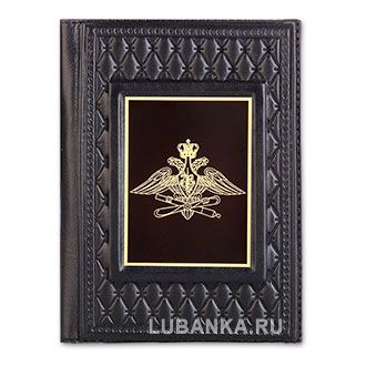 Обложка для паспорта «Воздушно-космические силы», чёрная