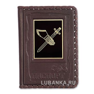 Обложка для паспорта «Департамент собственной безопасности», бордовая