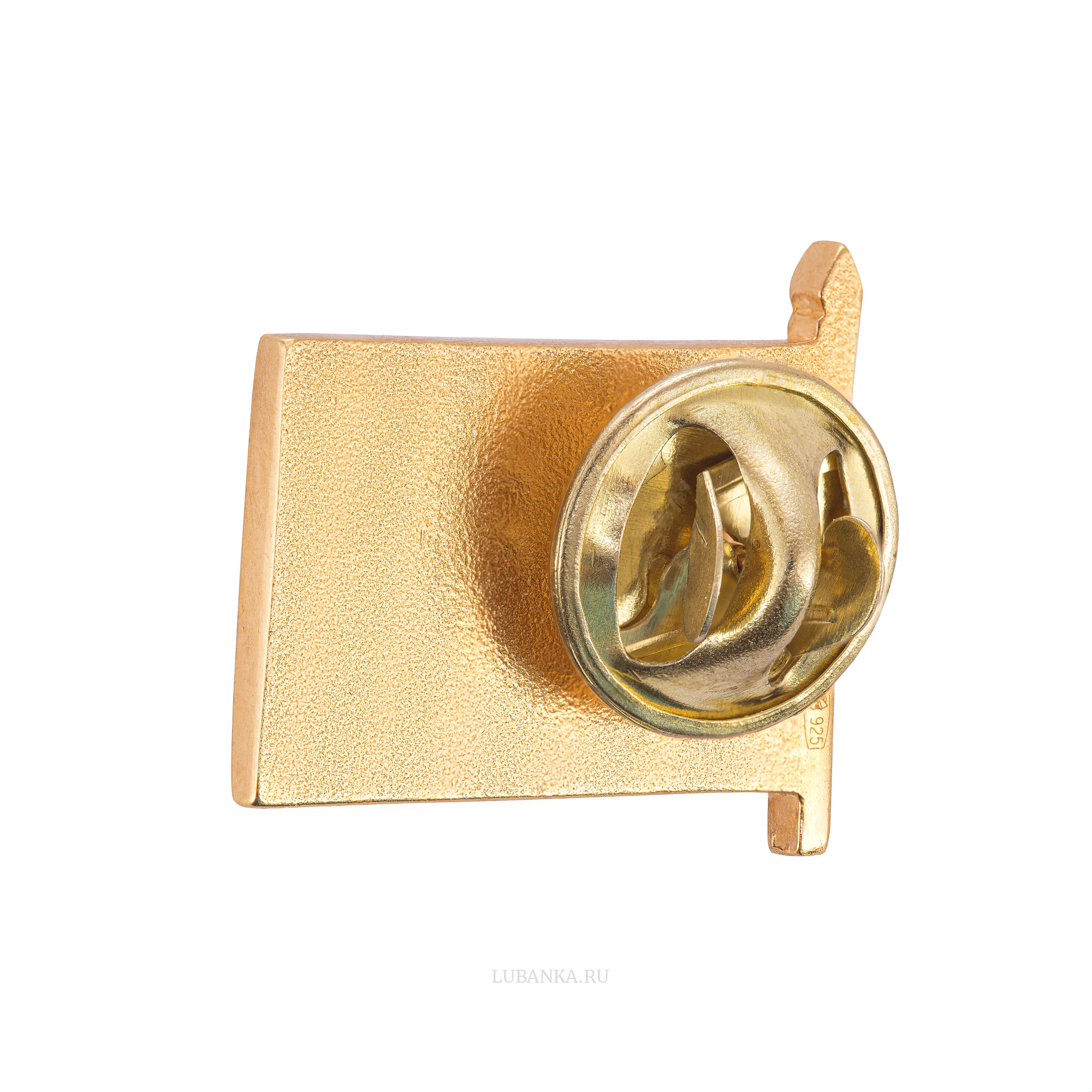 Значок Флаг РФ серебро с позолотой