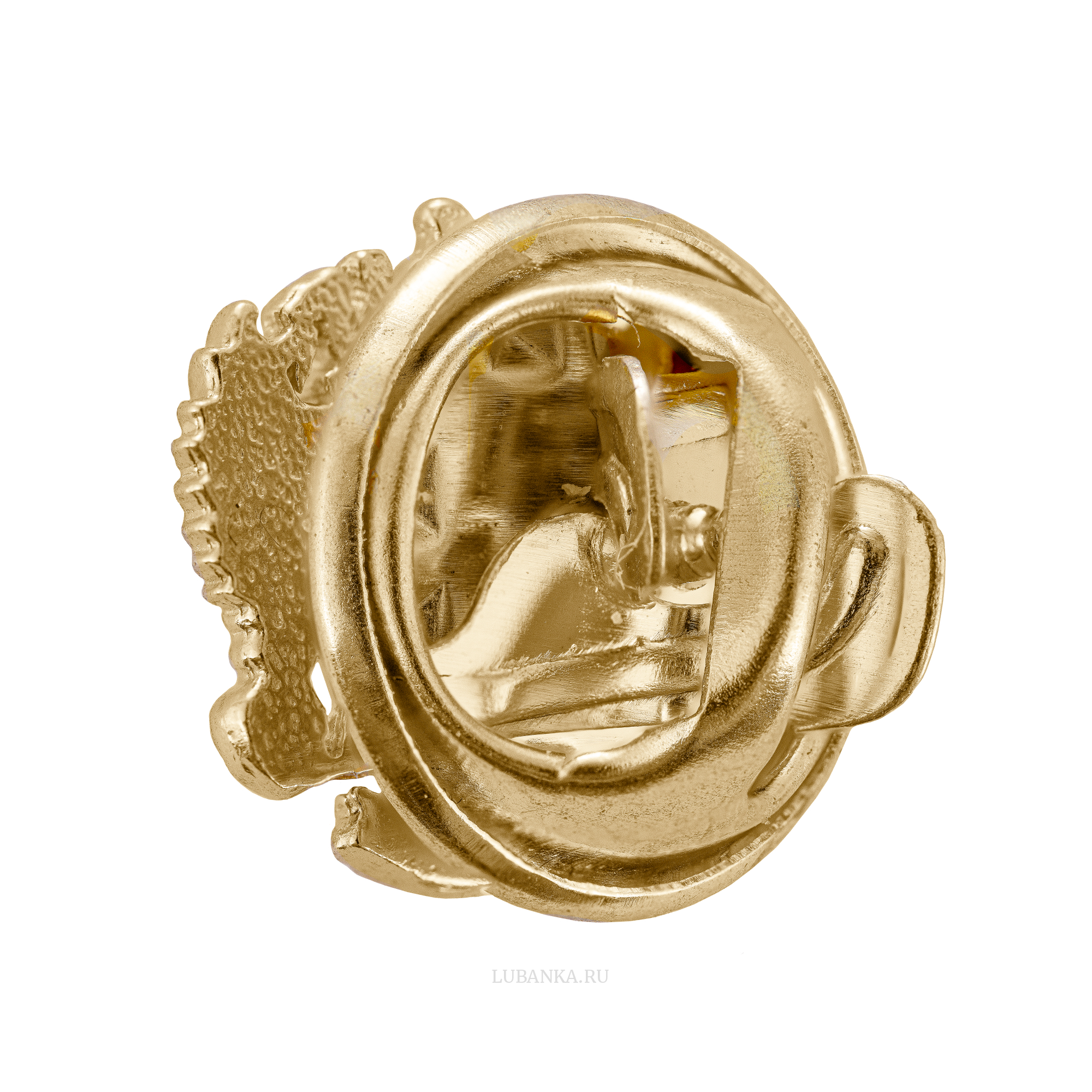 Значок Герб России серебро c позолотой