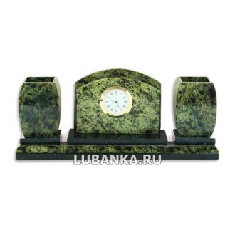 Настольный набор для руководителя «Часы» из камня